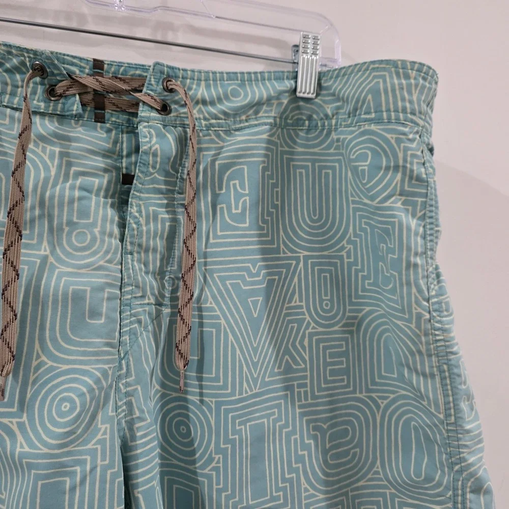 Patagonia Wavefairer Mens Board Shorts Size 38 Blue‎ Summer Beach Swim